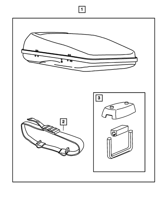 « 82207353AB – Mopar Accessories - Component Parts : Bagages Support (ensemble) pour Mopar Image »