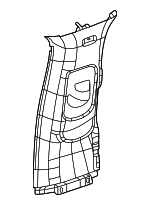 7FM03SD4AC - : B Pillar Upper Molding, Left for Mopar Image