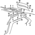 41311860949 - Body: Roof Panel for BMW: 633CSi, 635CSi, M6 Image