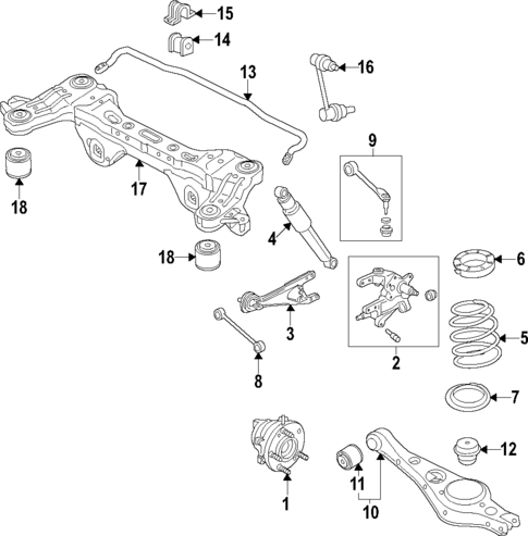 Rear Suspension for 2018 Kia Sedona #0