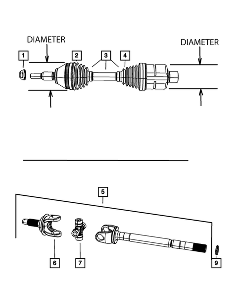 Front Axle Drive Shafts for 2003 Dodge Ram 3500 #0