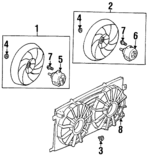 158932 - Belts &amp; Cooling: ACDelcoâ„¢ Engine Cooling Fan Assembly for Oldsmobile: Aurora Image