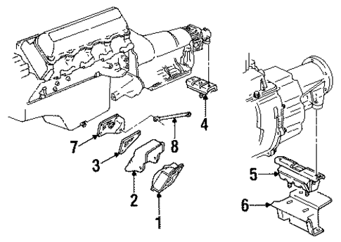 Engine & Trans Mounting for 1991 Chevrolet C2500 #0