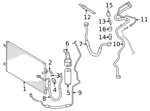 Condenser, Compressor & Lines for 2009 Audi A6 Quattro #1
