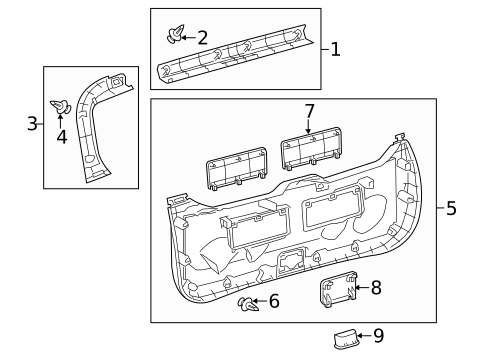 Interior Trim for 2012 Toyota Prius V #0