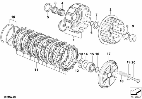 Clutch with Clutch Plate for 2009 BMW-Motorrad G 650 GS #0