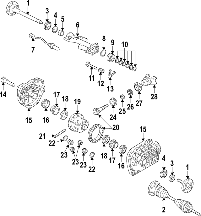 25824249 - Front Drive Axle: Pinion Shaft for GM Image