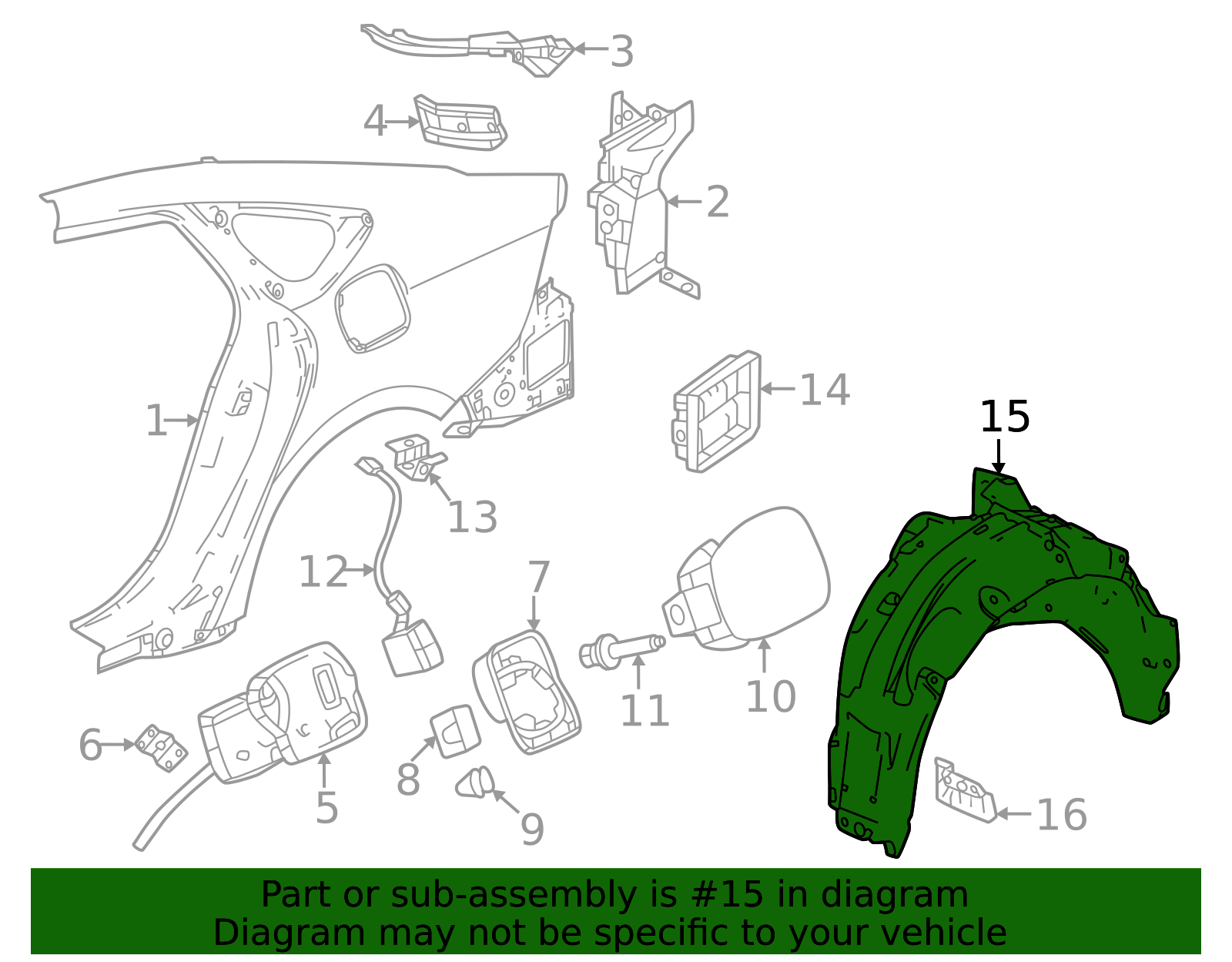 74541-30A-A00 - Quarter Panel Splash Shield 2023-2025 Honda Accord ...