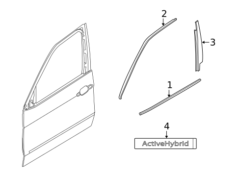 Exterior Trim - Front Door for 2011 BMW X6 #0