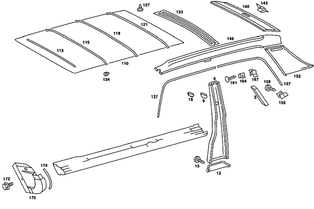 1166900780 - : Trim Bar for Mercedes-Benz Image