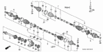 44017SM4A01 - Chassis: BOOT SET, INBOARD for Honda Image