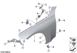 41009466104 - Bodywork: Side Panel Bracket, Front Right 1 for BMW Image