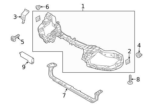 Radiator Support for 2017 Ford Focus #0