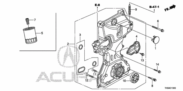 Oil Pump (2.0L) for 2014 Acura ILX #0
