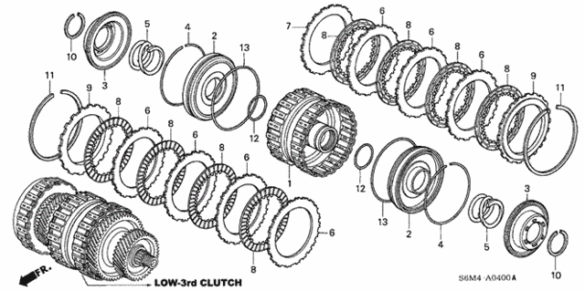 AT Clutch (Low-Third) for 2002 Acura RSX #0