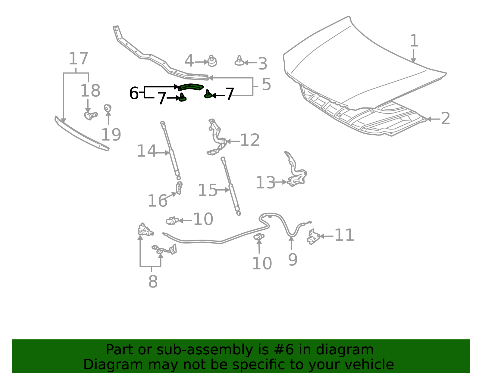 53183-AC030 - Hood Seal - 2005-2010 Toyota Avalon | OEM Genuine Toyota ...