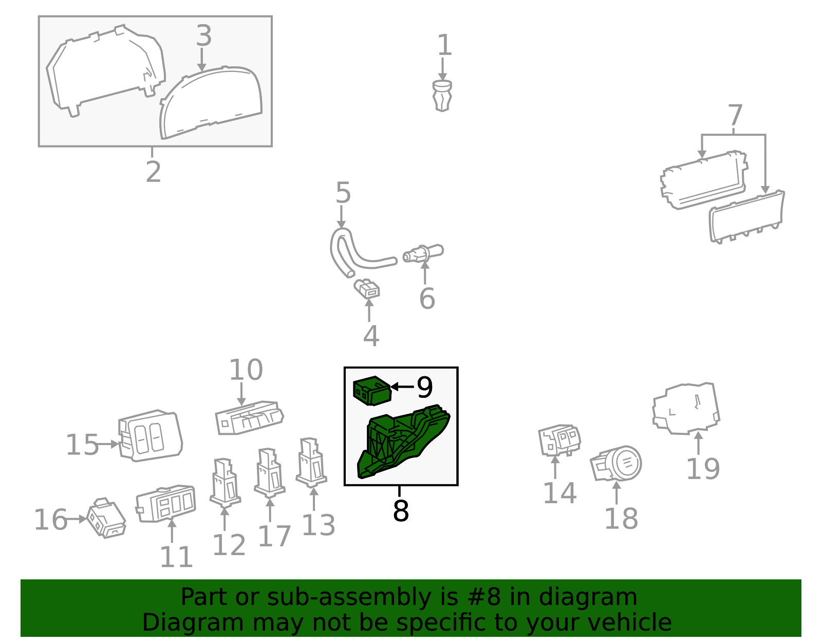 Lexus Switch 84390-30021 - 2013-2020 Lexus - Switch Assembly | My L Parts