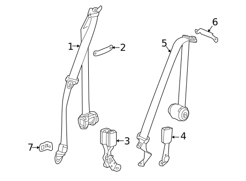 Rear Seat Belts for 2019 Honda Ridgeline #0