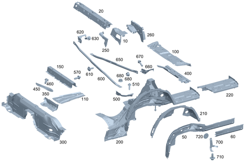 Rear-End Floor for 2026 Mercedes-Benz C63 AMG S E Performance #0