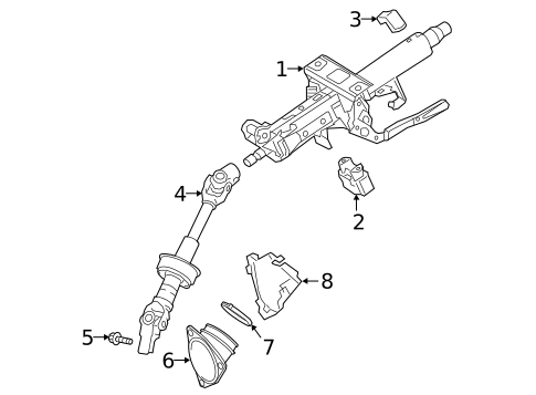 Steering Column Assembly for 2025 Lexus ES300h #0