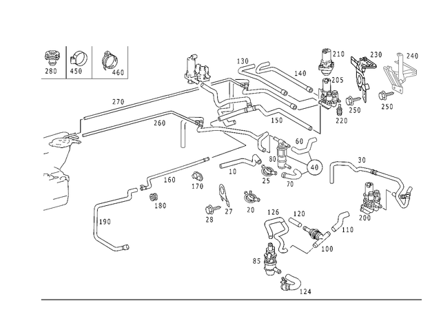 2208324194 - : Hose for Mercedes-Benz Image