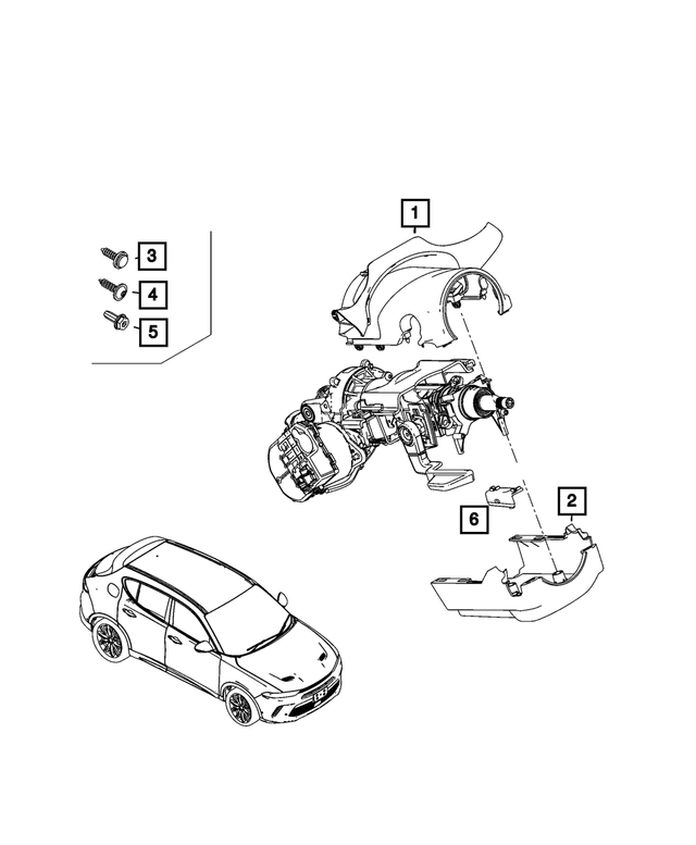 7TH94LXHAA - Steering: Steering Column Shroud for Mopar Image image