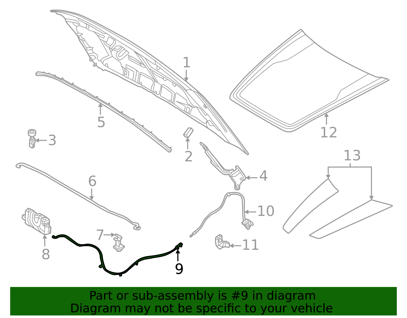 Genuine OEM Ford Part - Cable Assembly Control S1PZ-16916-A | Genuine ...