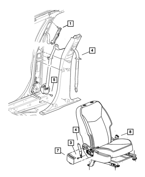Seat Belts for 2010 Chrysler Sebring #1