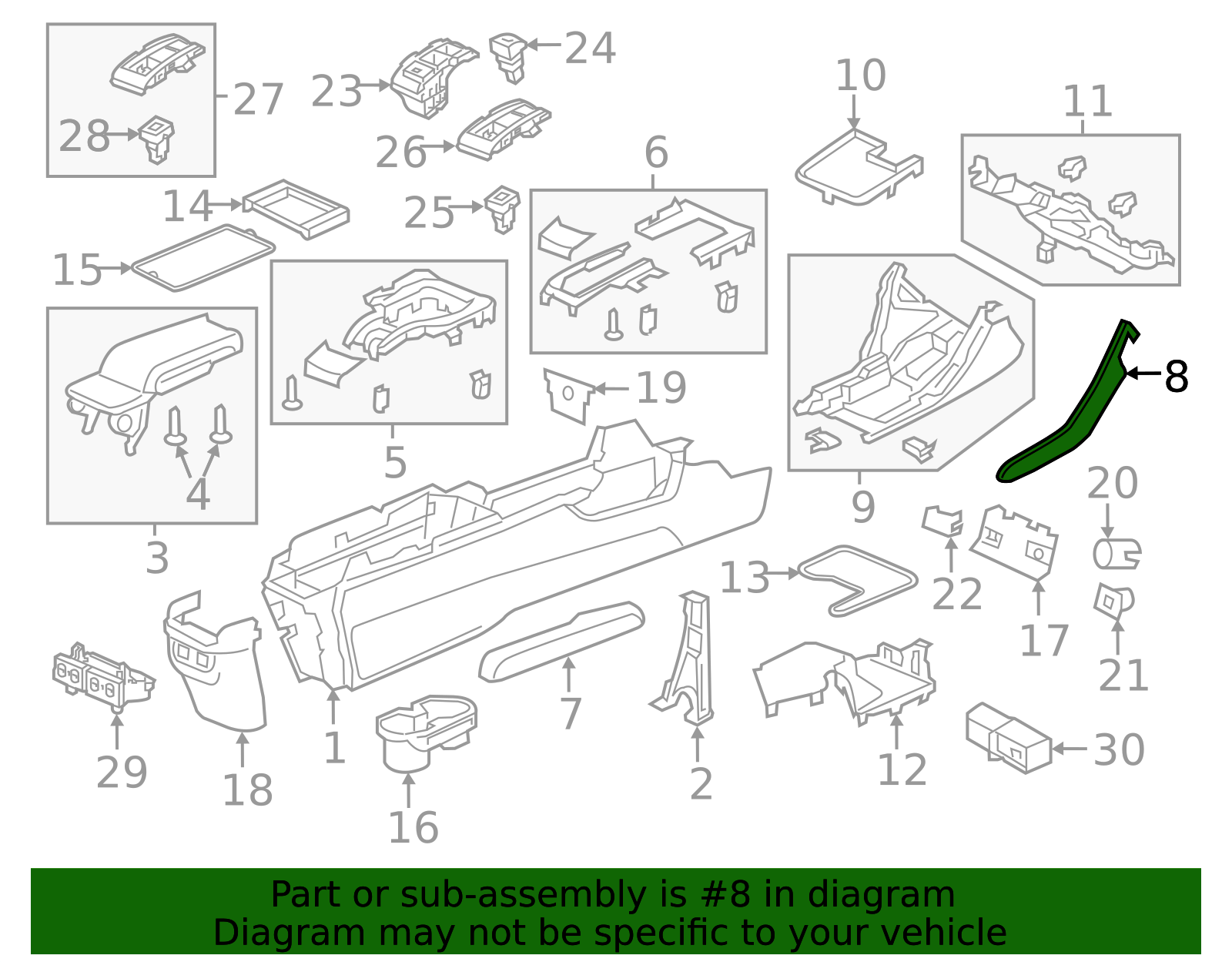 77298-TBA-A01ZA - 2016-2021 Honda Civic - Garnish Assembly L Center ...