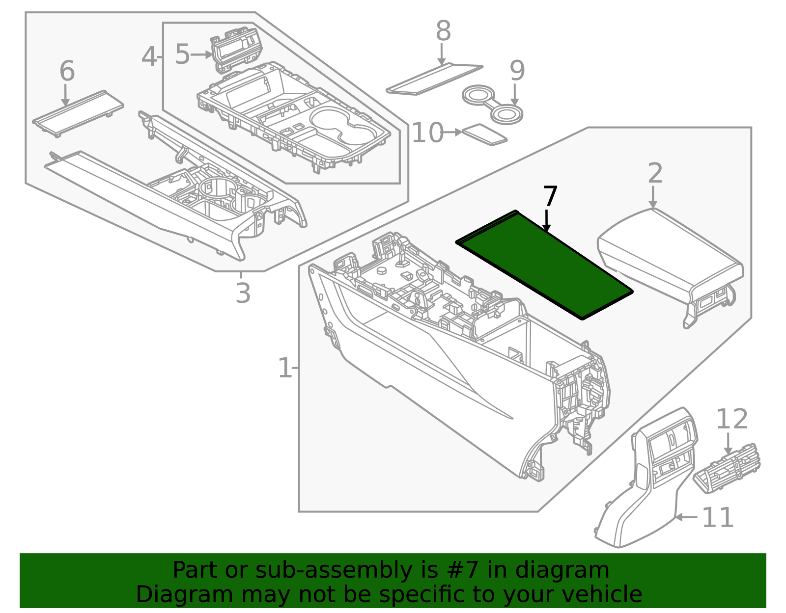 96972-7BA0A - Console Mat Official Nissan Parts Store
