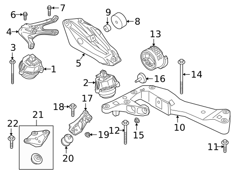 Engine & Trans Mounting for 2019 BMW X7 #0