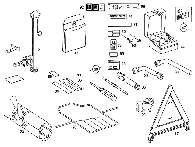 2015830815 - Tools An Accessories: Jack for Mercedes-Benz: 190, 190D, 190E Image image