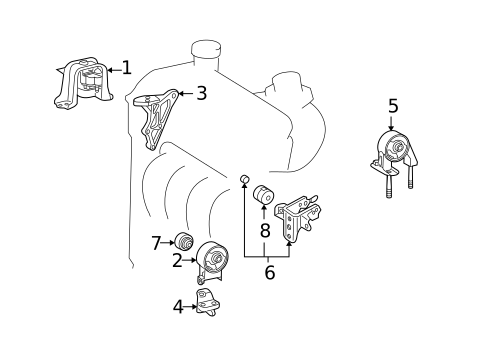 Engine & Trans Mounting for 2005 Scion xB #1