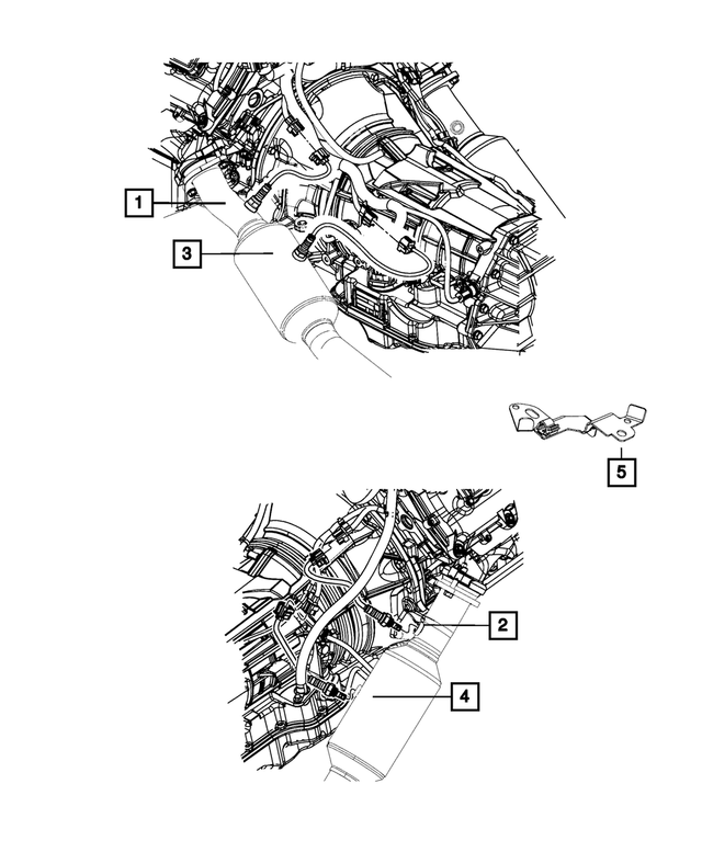 68192830AA - Electrical: Oxygen Sensor Bracket for Mopar Image image