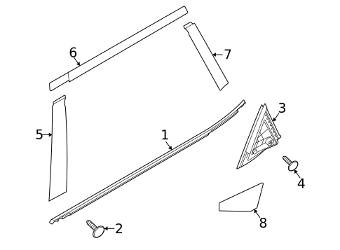Exterior Trim - Rear Door for 2025 Kia Soul #0