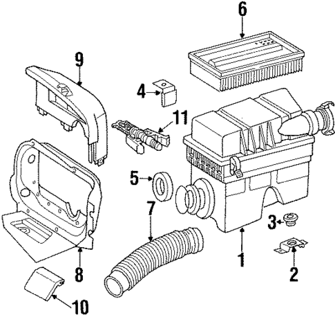 Air Intake for 1993 Mercedes-Benz 300 E #0