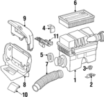 921080 - : Air Cleaner Assembly Gasket for Mercedes-Benz Image