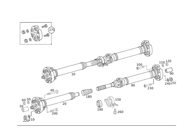 2094100206 - : Propeller Shaft for Mercedes-Benz Image