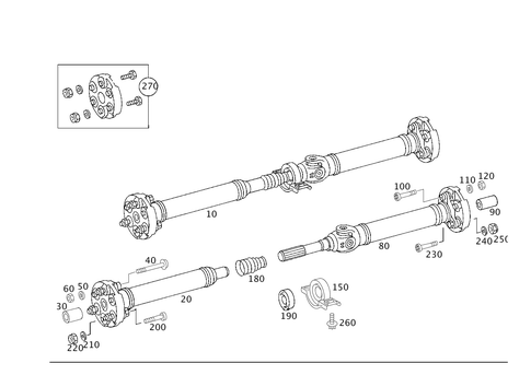 Propeller Shaft for 2002 Mercedes-Benz C320 #0