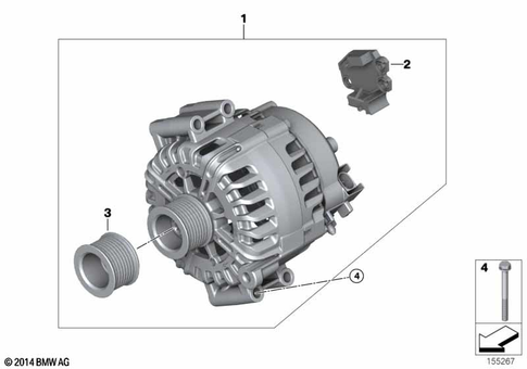 Alternator for 2010 BMW 535xi #0