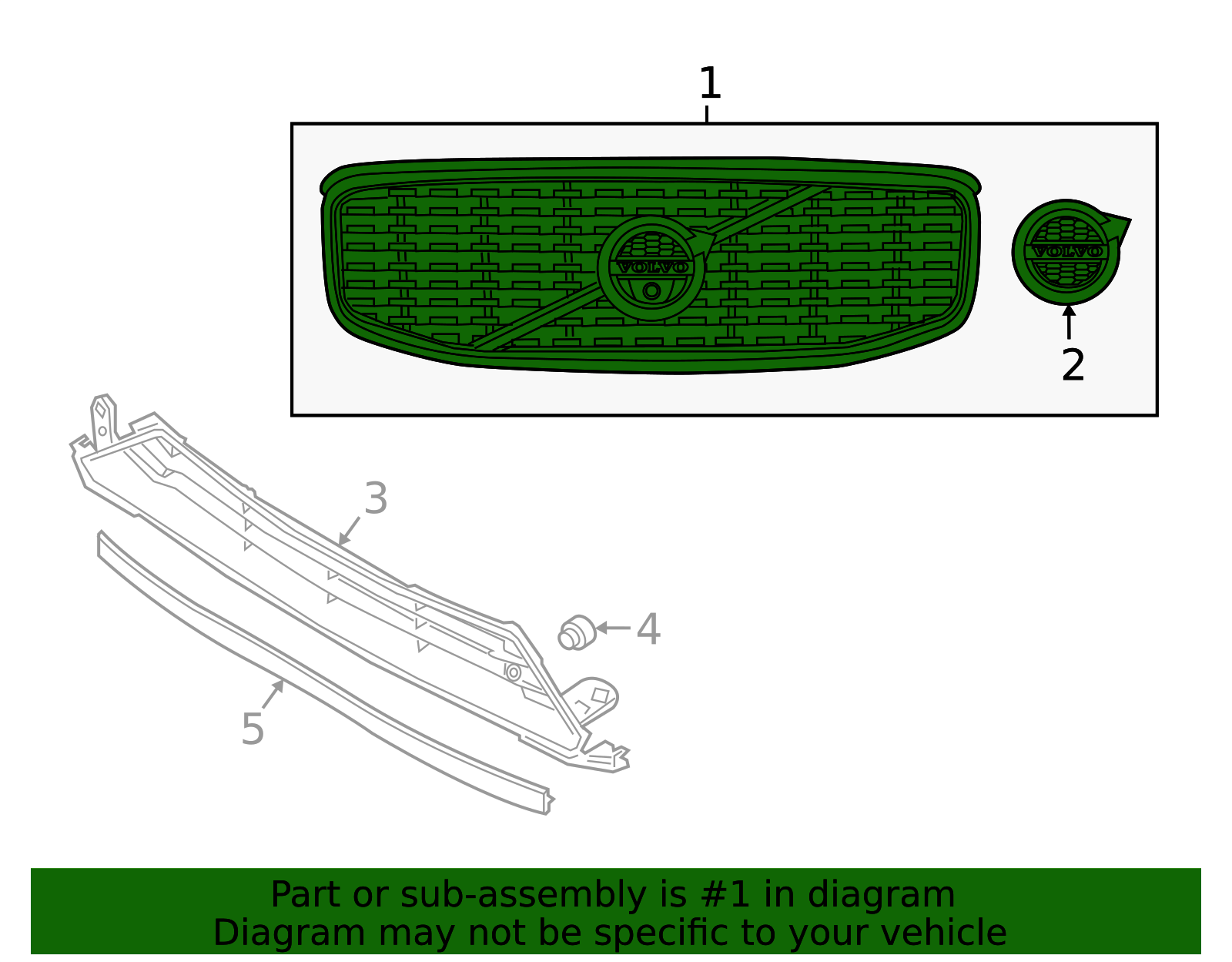 32365396 - High-Quality Grille for 2020-2022 Volvo V60 Cross Country ...