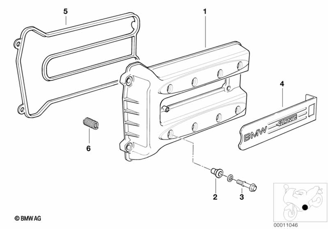 11127675800 - : Valve Cover, Silver for BMW-Motorrad Image