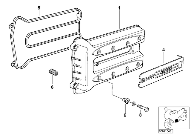 11127675800 - : Valve Cover, Silver for BMW-Motorrad Image