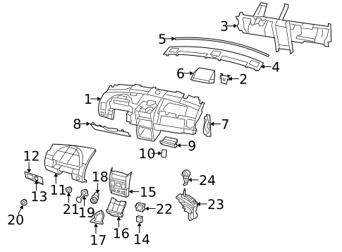 Instrument Panel Components for 2009 Dodge Grand Caravan #0
