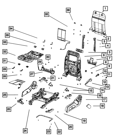 Front Seats - Adjusters, Recliners, Shields and Risers for 2011 Jeep Compass #1