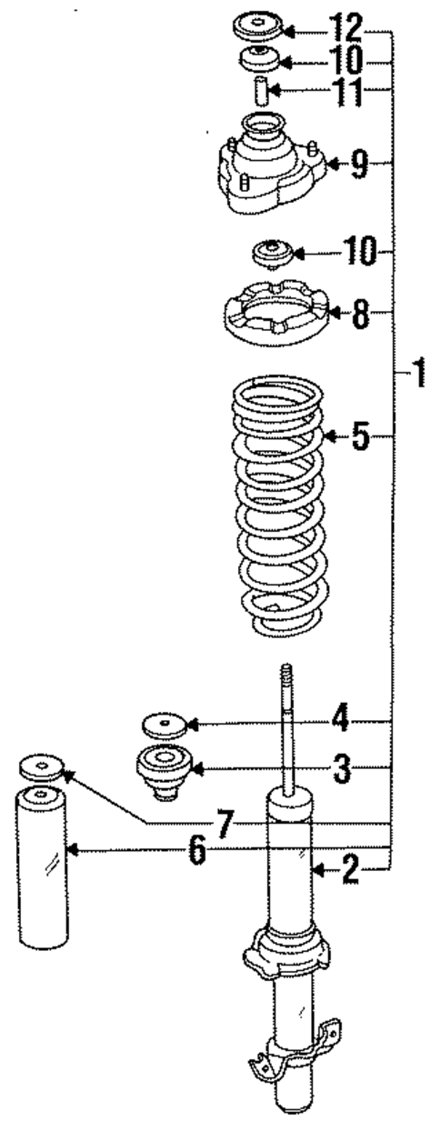 Struts & Components for 1994 Honda Prelude #0