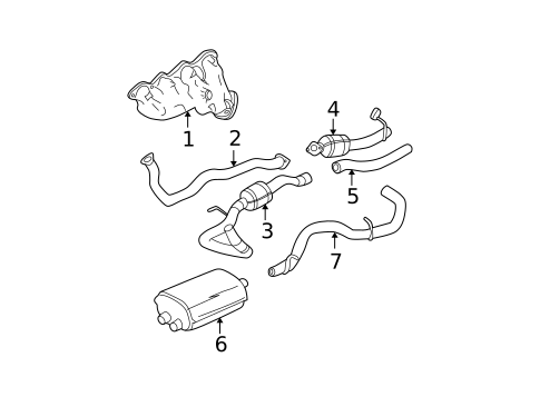 Exhaust Components for 2004 Chevrolet Avalanche 2500 #1