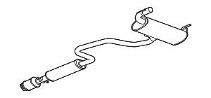 25919666 - : Part# 25919666 Exhaust Muffler Assembly with 3-Way Catalytic Converter, Pipe, Insulators, and Gasket for Chevrolet: Malibu Image