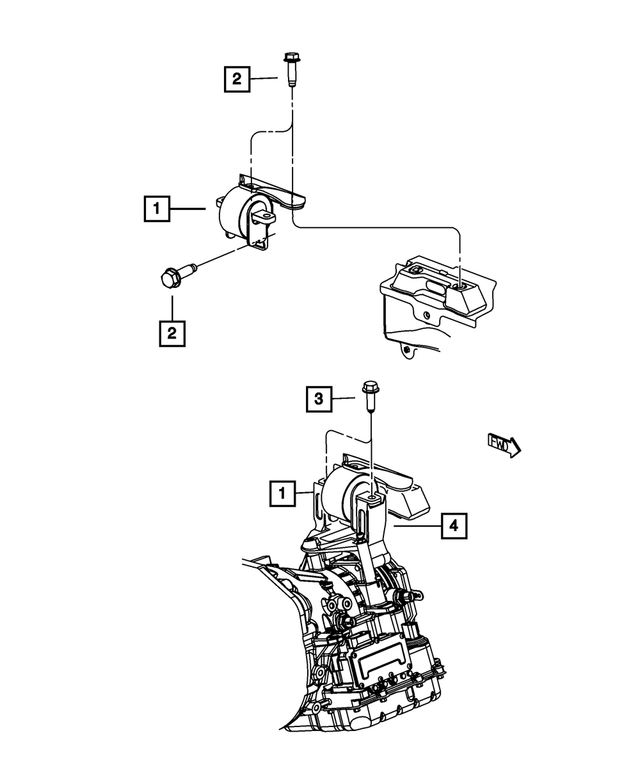 5085475AA - 2.0L Turbo Diesel; Engine: Isolator Bushing, Left for Mopar Image image