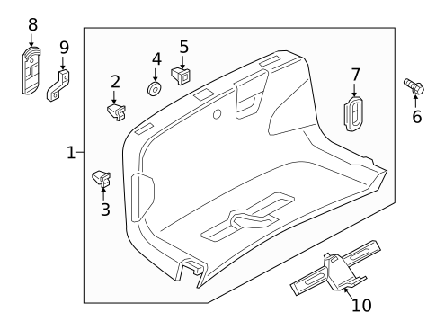 Interior Trim - Trunk for 2019 Audi A4 Quattro #0